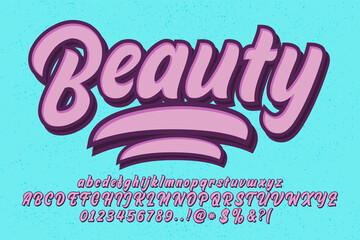 Obraz premium Modern script alphabet design