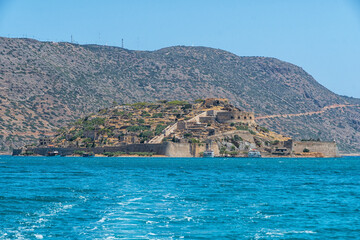 The fortress and leper colony of Spinalonga on Crete in Greece
