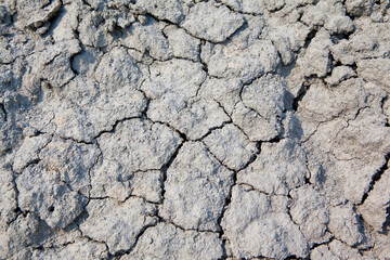 Clay Deposit, Raw Material Background – Clay Soil with Pebbles and Cracks, Rifts – Stone Mine Pit, Excavation Point of Natural Resource for Manufacturing of Beauty and Health Products