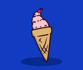 Summer cold ice cream