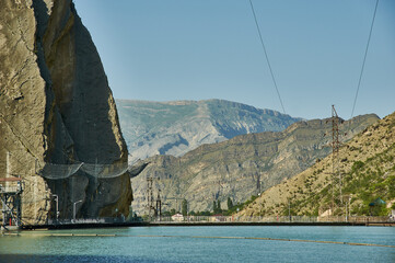 Fototapeta premium Gergebil reservoir Dagestan, Russia