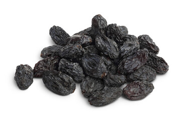 Yellow raisins isolated on white background with clipping path and full depth of field