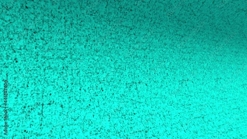 Poster abstract technology or big data background, turquoise curved texture with flowing dotted lines. anim