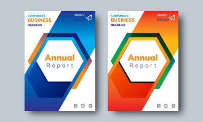 Obraz premium Annual Report Layout Design Template, Background Business Book Cover Design. Can be adapt to Annual Report, Flyer, Poster, Presentation, Magazine, Portfolio, Brochure, Booklet, etc. 
