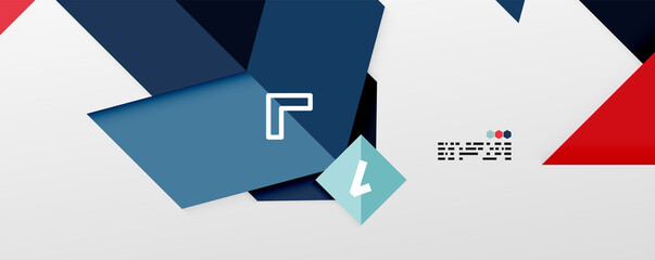 Shiny color triangles and geometric shapes vector abstract background