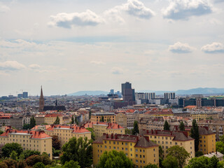 Naklejka premium View of the city from St. Stephen's Cathedral in Vienna