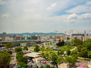 Fototapeta premium View of the city from St. Stephen's Cathedral in Vienna