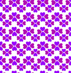 Pattern with multicolored figures on a white background.