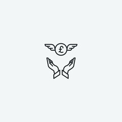 Currency vector icon illustration sign