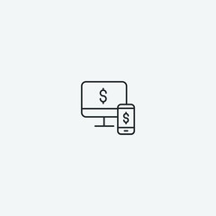 Currency vector icon illustration sign