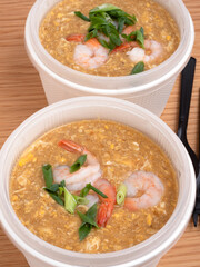 タイ料理　海老の玉子カレー炒め