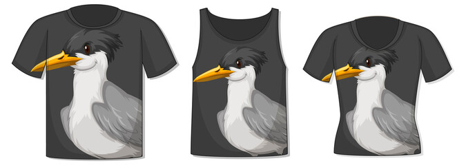 Obraz premium Front of t-shirt with bird template