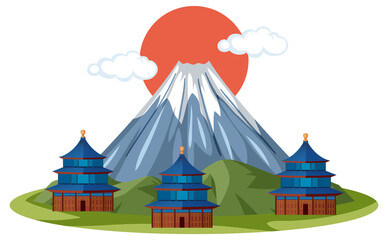 Mount Fuji landmark of Japan