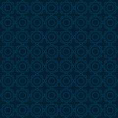 Seamless geometric pattern on a blue background. Printing on paper, textiles, wallpaper. Vector illustration.