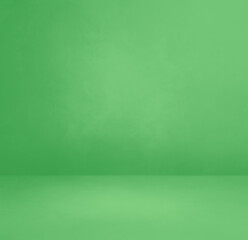 Empty green concrete interior background