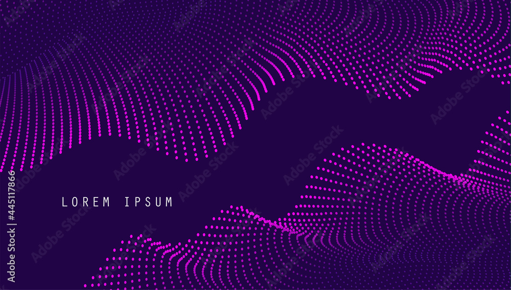 Aufkleber vector background with color abstract wave dots