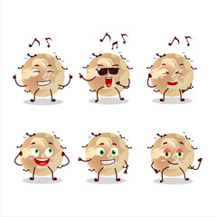 An image of halloween moon dancer cartoon character enjoying the music