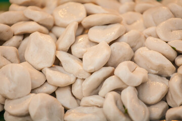 
Close up of  Meatballs, thai street food market