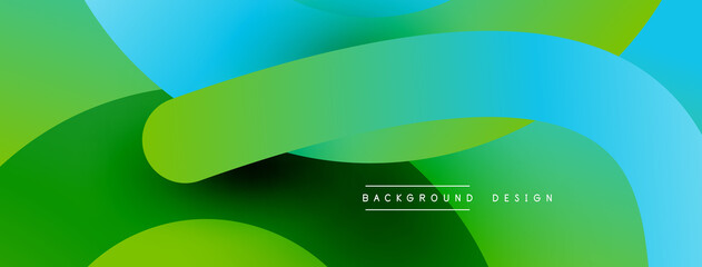Abstract overlapping lines and circles geometric background with gradient colors