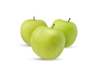 green apple (Malus domestica) isolated on a white background