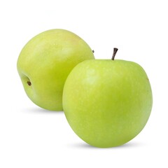 green apple (Malus domestica) isolated on a white background