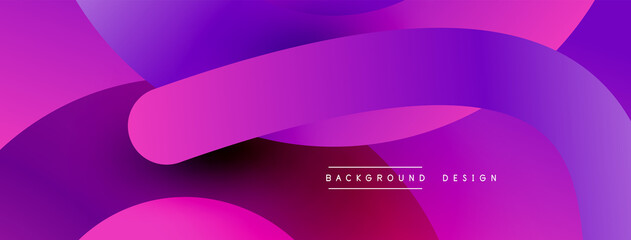 Abstract overlapping lines and circles geometric background with gradient colors