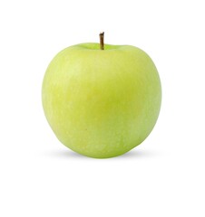 green apple (Malus domestica) isolated on a white background