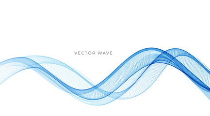 Vector abstract colorful flowing wave lines isolated on white background. Design element for technology, science, modern concept.