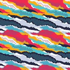 Foto op Plexiglas Kleurrijk Abstract kleurrijk camouflagebehang met stippen vector naadloos patroon