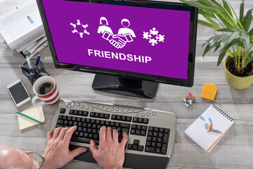 Friendship concept on a computer