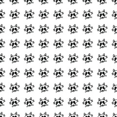 Seamless vector pattern with raccoons. Doodle vector with raccoons on white background. Vintage pattern with raccoons icons, sweet elements background for your project	
