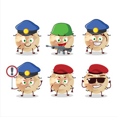 A dedicated Police officer of halloween moon mascot design style