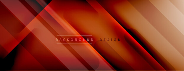 Abstract background. Shadow lines on bright shiny gradient background.