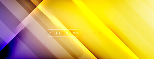 Abstract background - lines composition created with lights and shadows. Technology or business digital template. Trendy simple fluid color gradient abstract background with dynamic