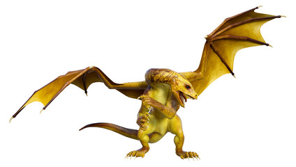 Fototapeta premium 3D Rendering Fairy Tale Dragon on White