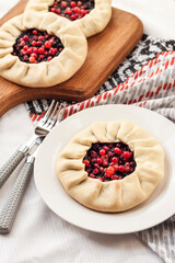 Lenten berry galette on a plate