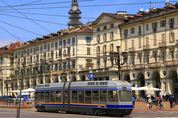 Naklejka na ściany i meble Piazza Vittorio Veneto di Torino, Vittorio Veneto square of Turin