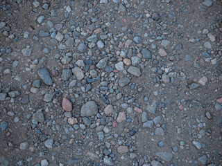 texture of round stones of different sizes