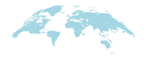 World map isolated on white background, vector illustration