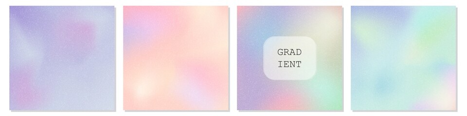 Set of modern gradient vector background in pastel colors - obrazy, fototapety, plakaty
