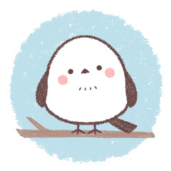 シマエナガと木の枝