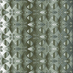 Silver metallic gradient with repeat Pattern . Abstract metallic background.