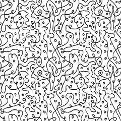 abstract black and white seamless pattern