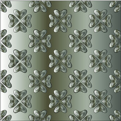  Silver metallic gradient with repeat Pattern . Abstract metallic background.