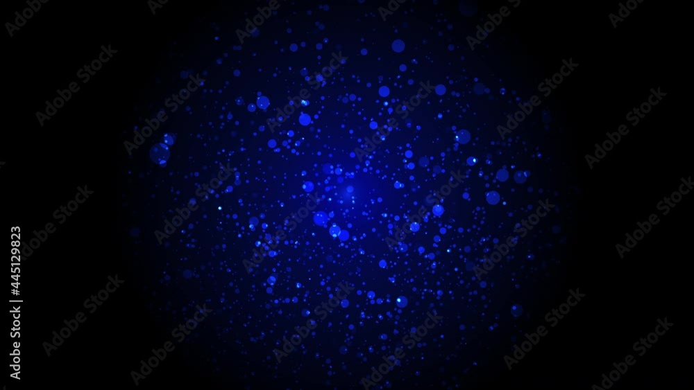 Wall mural dark blue particle globe particle technology background