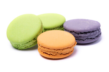 Group of colorful macaroons