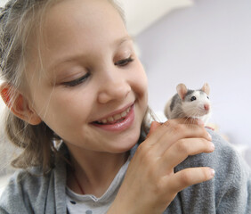 Obraz premium girls and rat