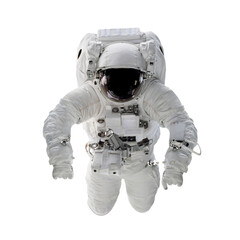 Astronaut in space suit isolated on white background