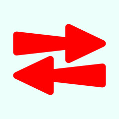 Red arrow icon vector
