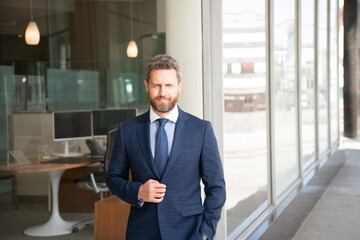 professional ceo. confident businessman wear tie. mature businessperson in formalwear